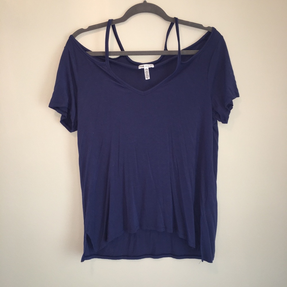 PINK Victoria's Secret Navy Short Sleeve Tee
